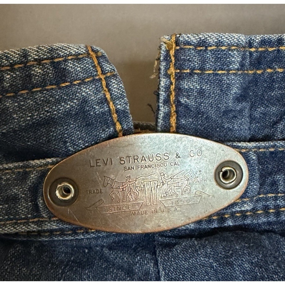 VTG 70s Levi's‎ Flared Jeans Womens 24 Back Buckle Talon Bell Bottom High Rise - Picture 16 of 16